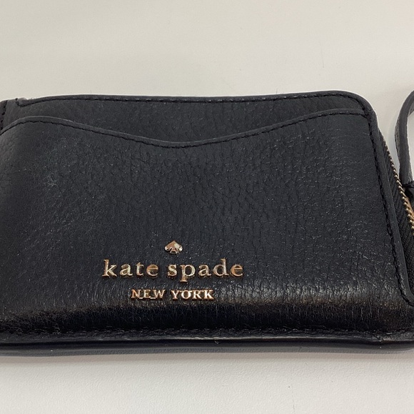 🦀 Kate Spade Black Leather Wristlet - Picture 3 of 9